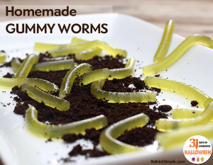 Homemade gummy worms