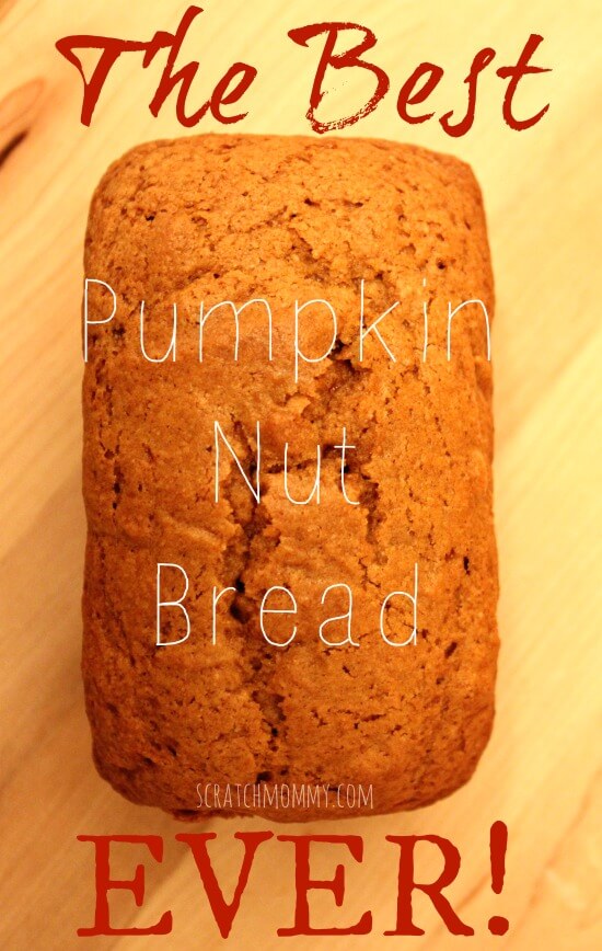 The recipe for the BEST pumpkin nut bread ever. Whoooop!