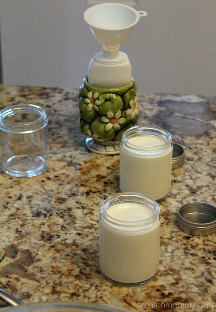 Scratch Mommy DIY Sunscreen Recipe - Here you see the mad scientist in action!