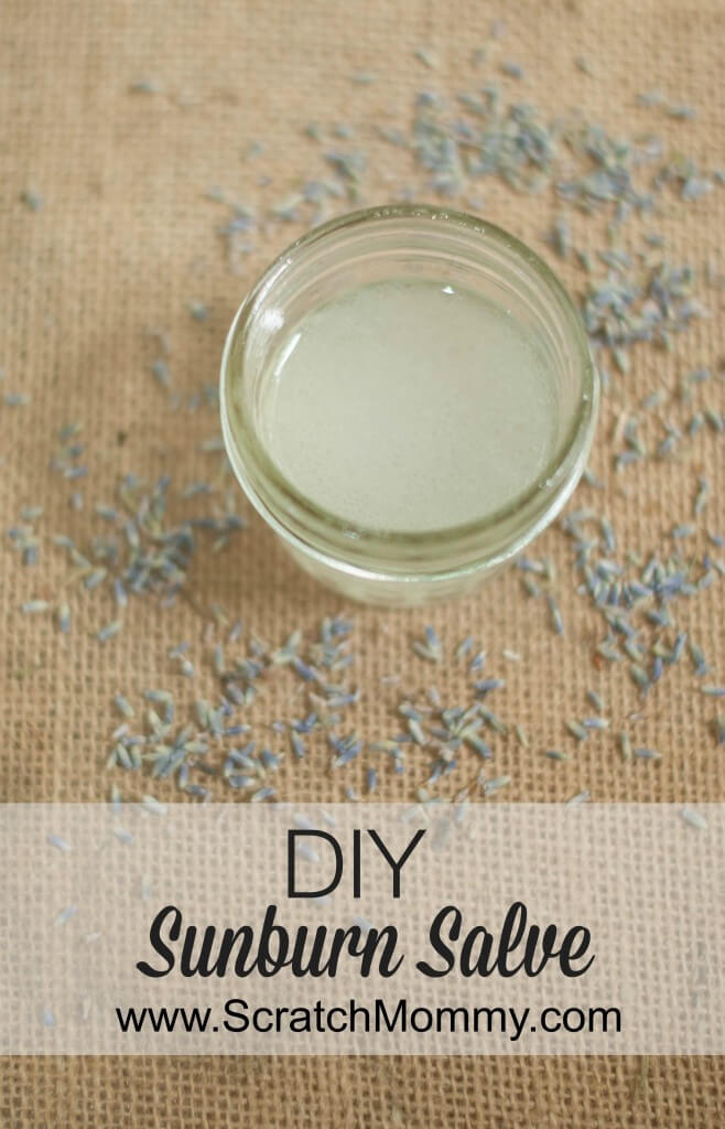 This DIY sunburn salve is really easy to make and only contains a few ingredients that you most likely already have.