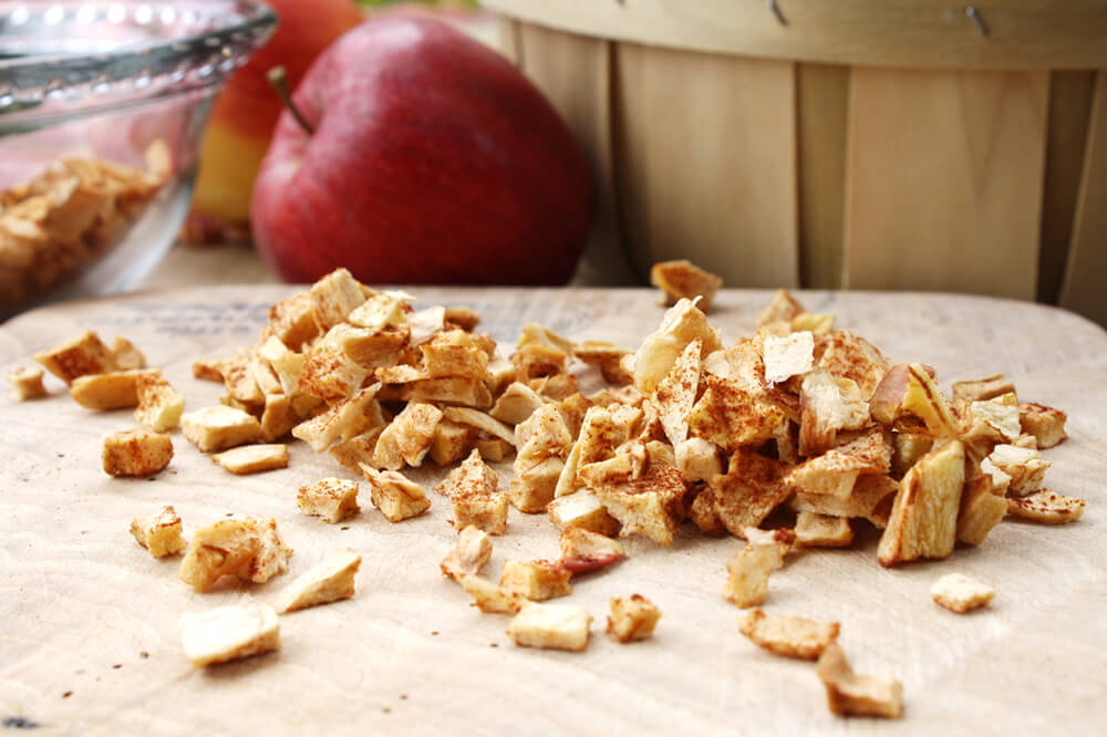 Don't know what to do with all those apples? Try these easy oven-dried apple chips with 5 different ways to flavor them -- from sweet to savory!