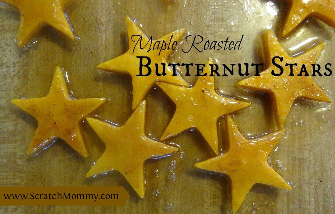 The true flavors of fall come together perfectly for these maple roasted butternut stars. They are really easy to make and the kids love the fun shapes!