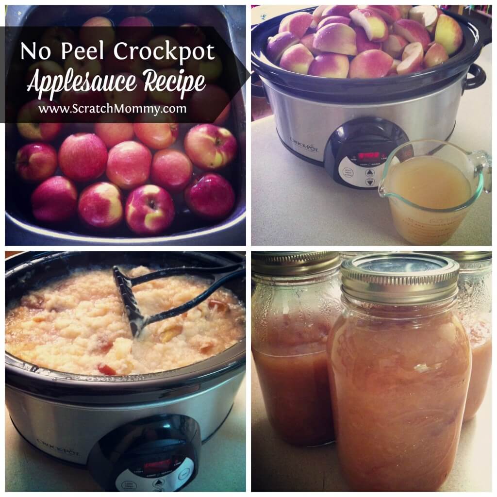 A no peeling required crockpot recipe for all those baskets of apples you have on your counter!