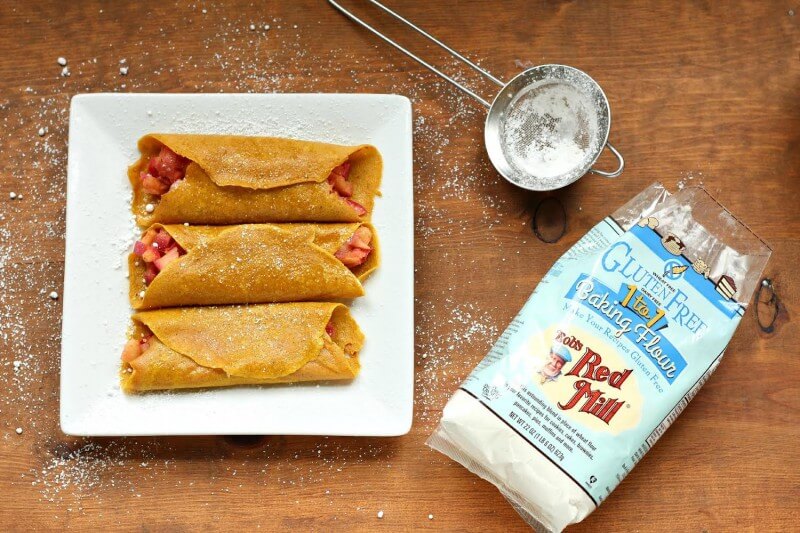 Gluten-Free Pumpkin Crepes with Warm Apple Filling 2