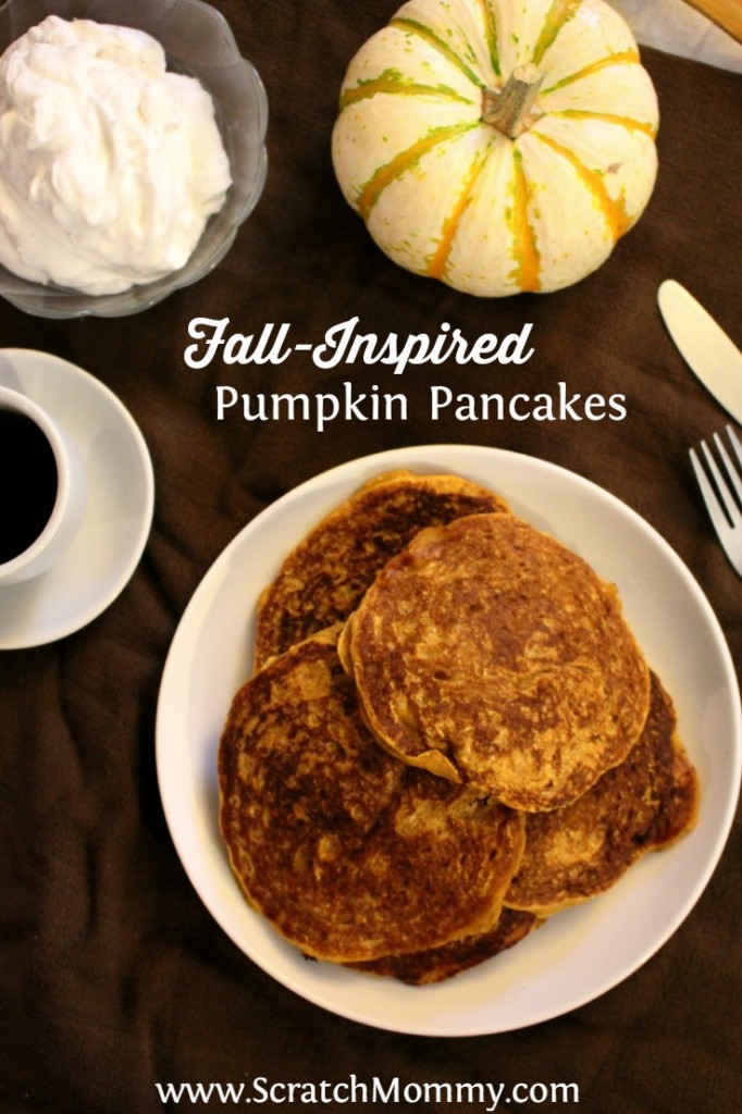 Get the family together and enjoy these fall-inspired pumpkin pancakes on a cool autumn day. Don't forget to add the nutmeg spiced whipped coconut cream!