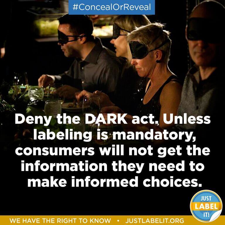 Deny The DARK Act - We want to know what we are eating. Sign the petition!