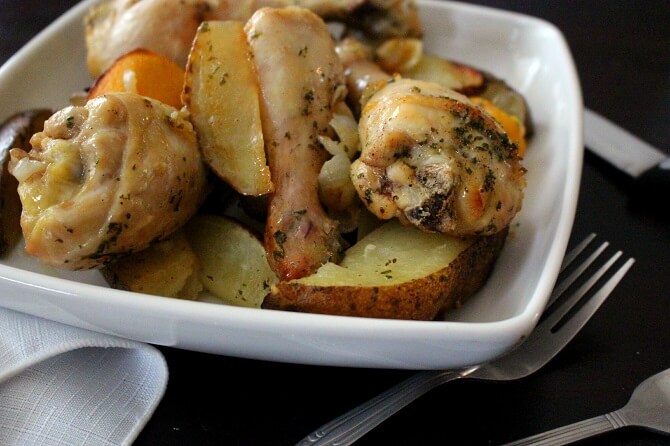 Lemony One-Pot Chicken & Roasted Potato Recipe