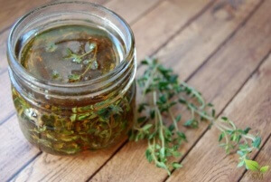 Beautiful Thyme Infused Honey - Great natural remedy for coughs and even delicious in tea (and super easy to make)!