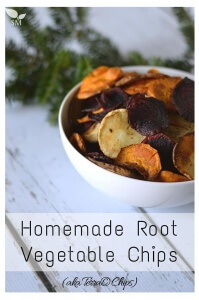 Homemade Root Vegetable Chips (these are SO easy to make, which is good because they are great to have on hand when company stops by or for a get-together) - Scratch Mommy