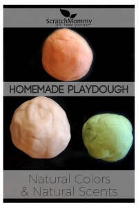 Homemade Playdough with natural colors and natural scents (customize your own DIY playdough, it's easy!) - Scratch Mommy
