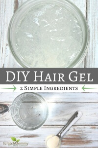 DIY Hair Gel Recipe (with 2 simple ingredients)! Easy, effective, perfect hair gel that you can make at home!- Scratch Mommy